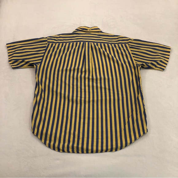 Vintage Tommy Hilfiger Yellow & Purple Striped Lakers Button Up Shirt Men’s L. - Picture 6 of 6